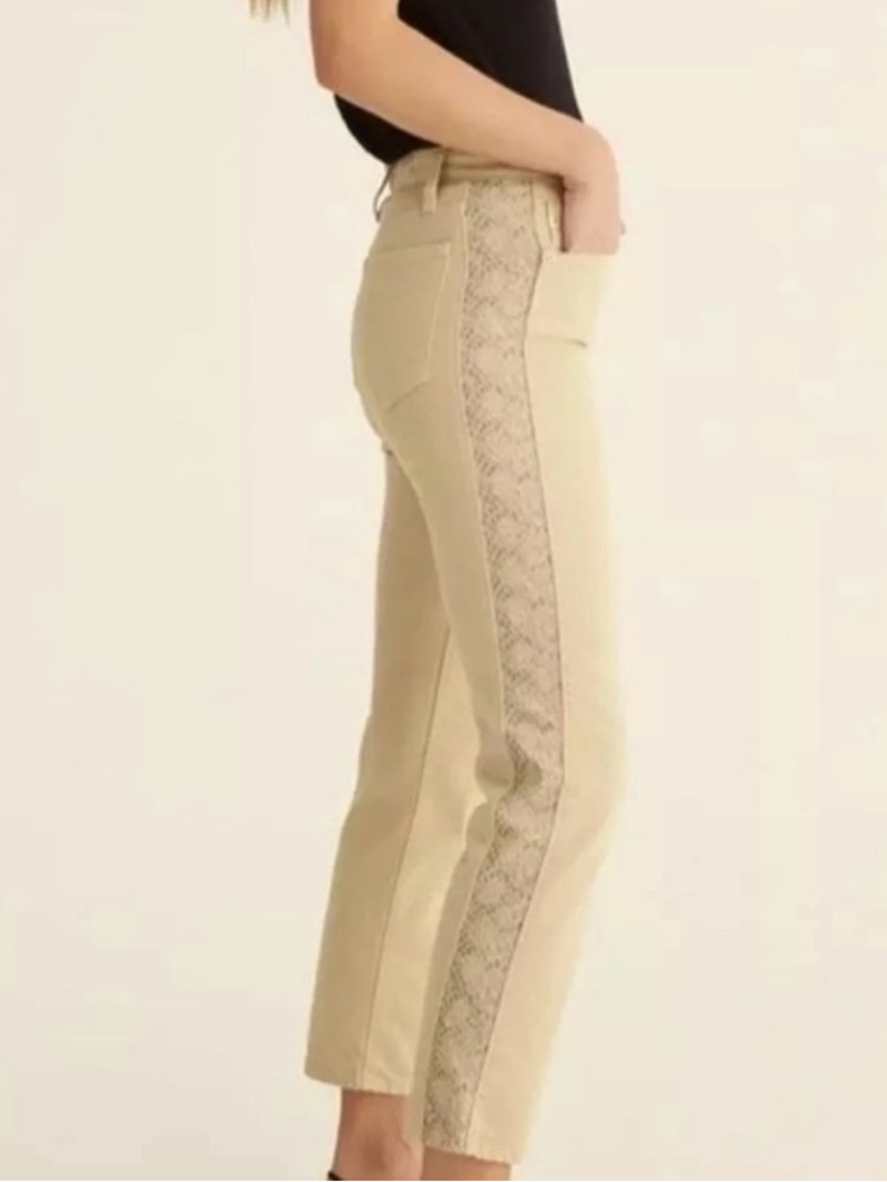 Ag Adriano Goldschmied Straight Leg Jeans in Beige